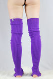 Rarr Extra Long Stirr-Up Knit Legwarmers Purple