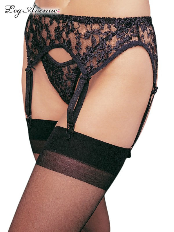 Leg Avenue Lace Garterbelt with Thong LA8888