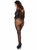 Leg Avenue Lace And Net Long Sleeved Bodystocking 89190Q