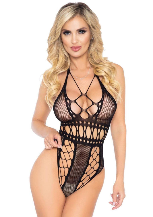 Leg Avenue Multi Net Thong Teddy 89259