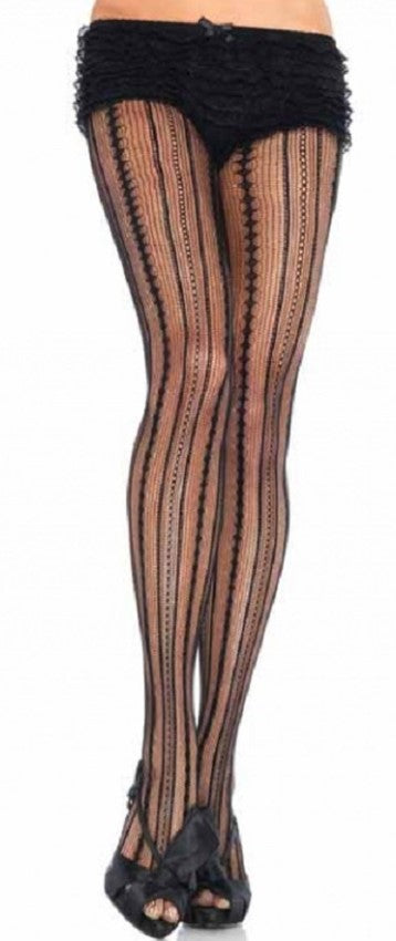 Leg Avenue Vintage Pinstripe Net Pantyhose 9649