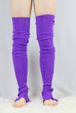 Rarr Extra Long Stirr-Up Knit Legwarmers Purple