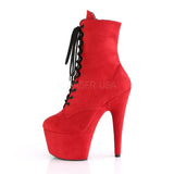 ADORE-1020FS  Red Faux Suede/Red Faux Suede