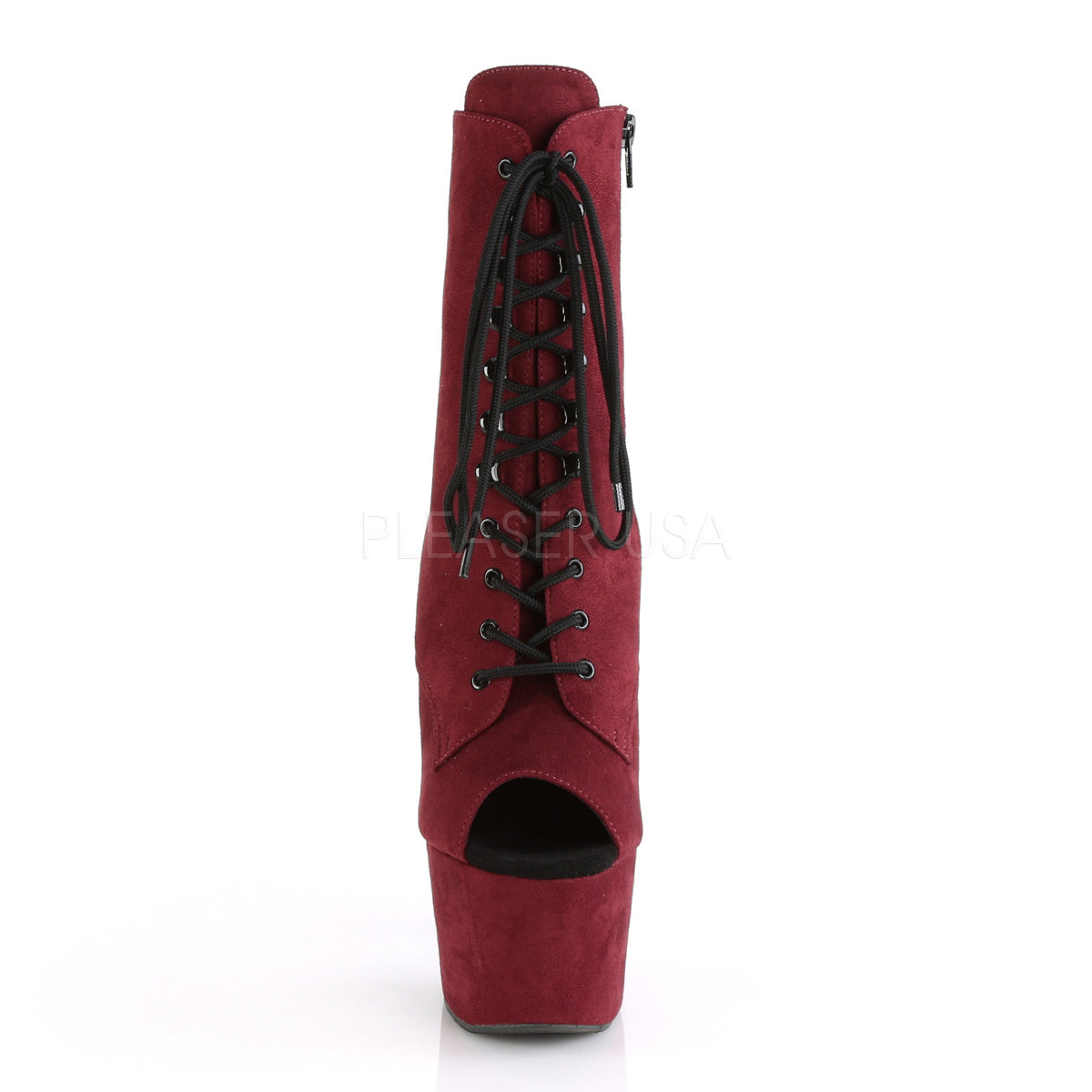 ADORE-1021FS  Burgundy Faux Suede/Burgundy Faux Suede
