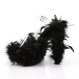 ADORE-708F  Clear/Black Marabou Feather