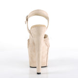 ADORE-709FS  Beige Faux Suede/Beige Faux Suede