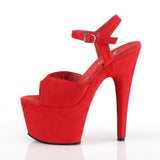 ADORE-709FS  Red Faux Suede/Red Faux Suede