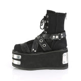 DAMNED-116  Black Canvas-Vegan Leather