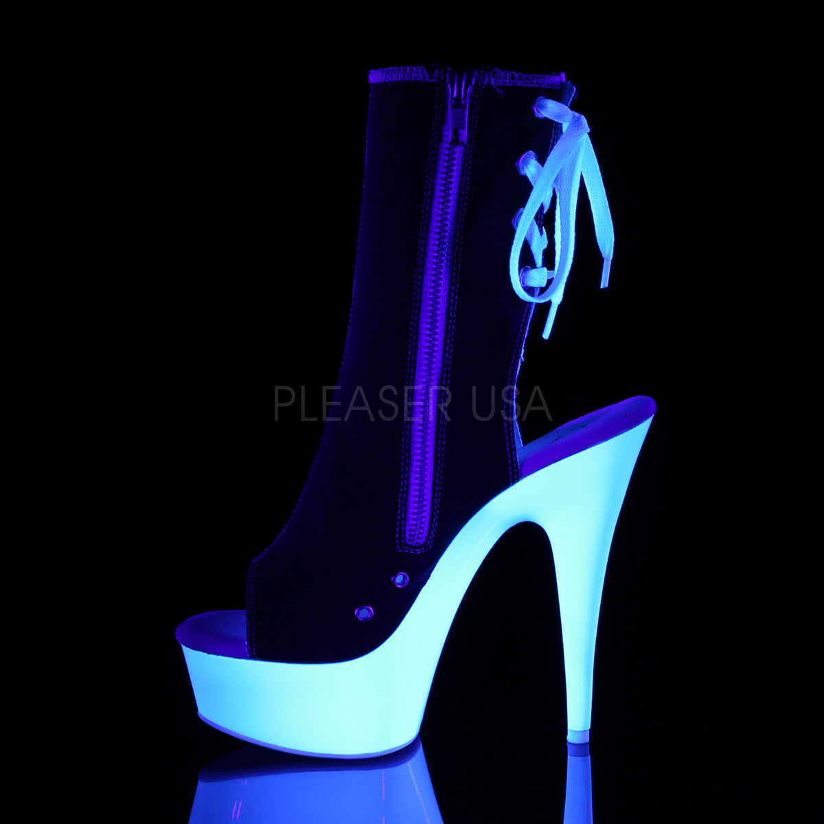 DELIGHT-1018SK Black Canvas/Neon White