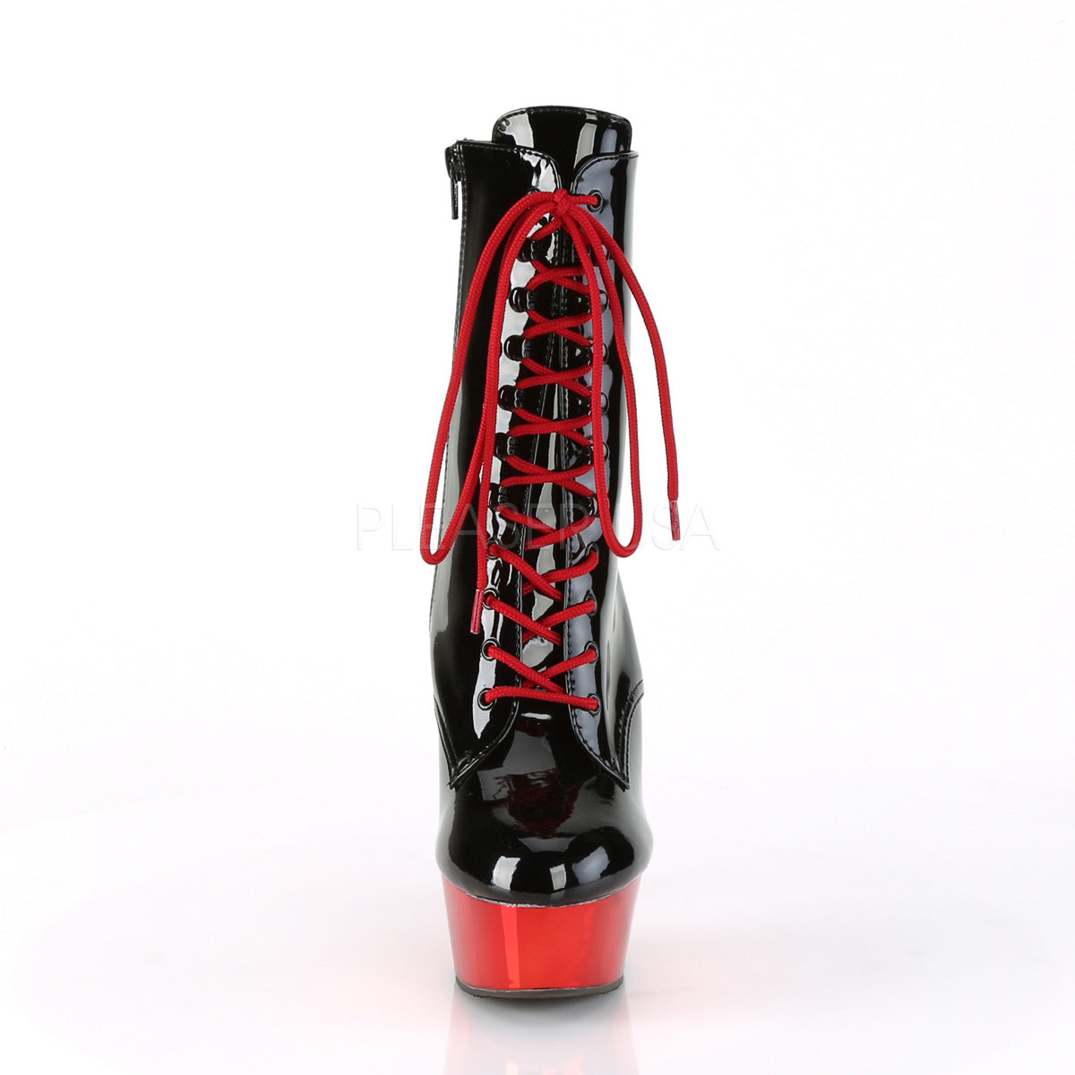 DELIGHT-1020  Black Patent/Red Chrome