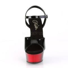 DELIGHT-609BR  Black Patent/Red-Black