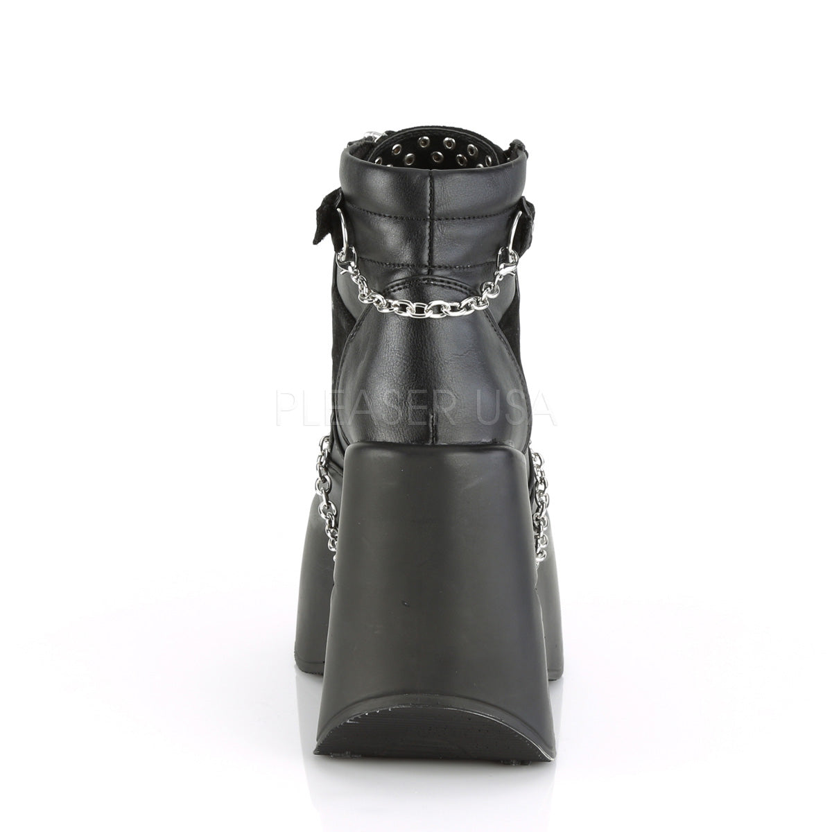 DYNAMITE-101  Black Vegan Leather-Vegan Suede