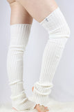 Rarr Extra Long Stirr-Up Knit Legwarmers Cream