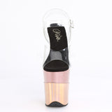 FLAMINGO-808-2HGM  Clear/Rose Gold Glitter-Hologram