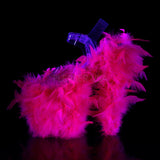 FLAMINGO-808F  Clear/Neon Hot Pink Marabou Feather