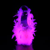 FLAMINGO-808F  Clear/Neon Pink Marabou Feather