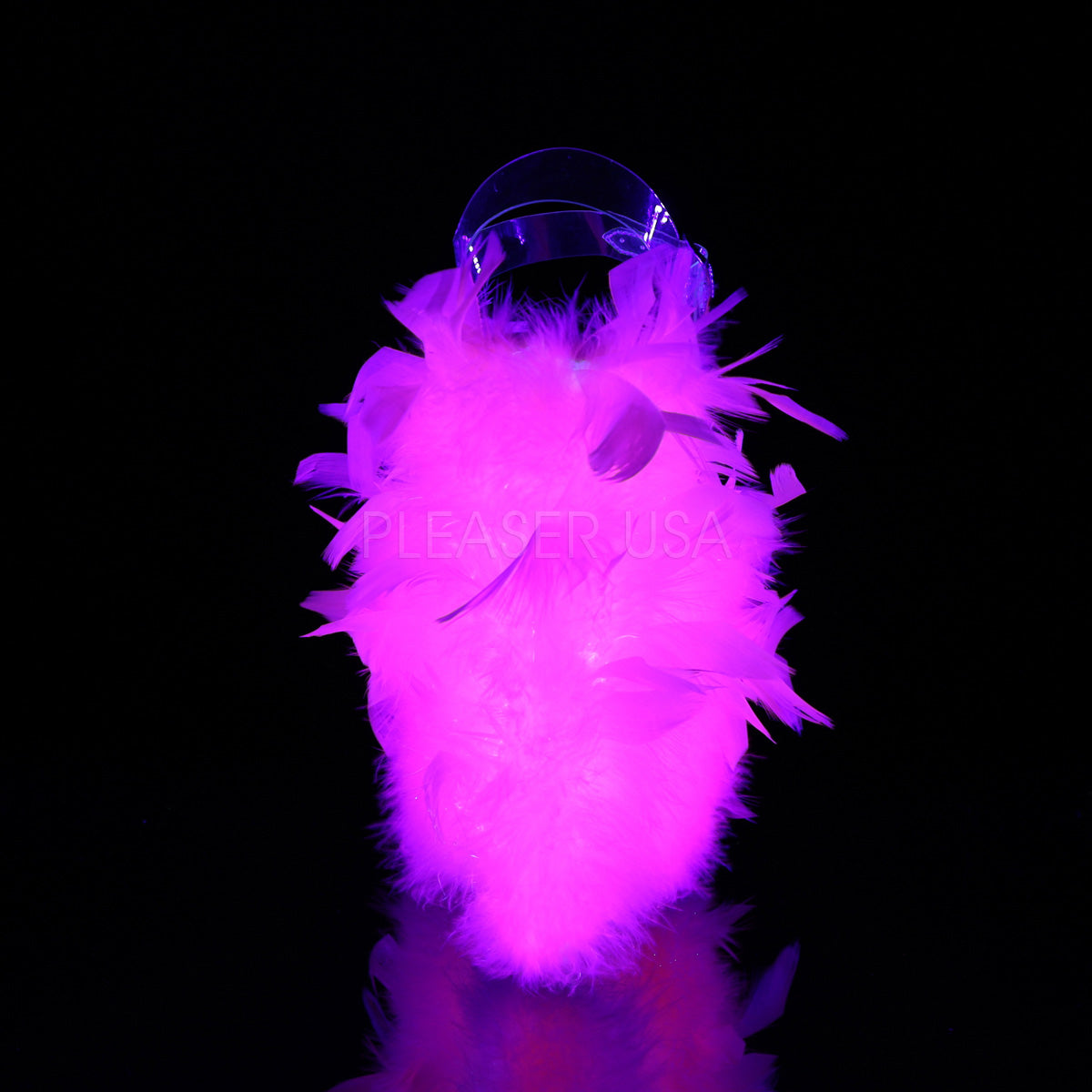 FLAMINGO-808F  Clear/Neon Pink Marabou Feather