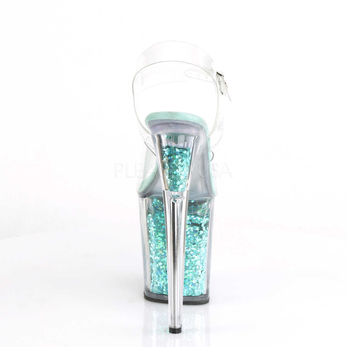 FLAMINGO-808GF  Clear/Turquoise Multi Glitter