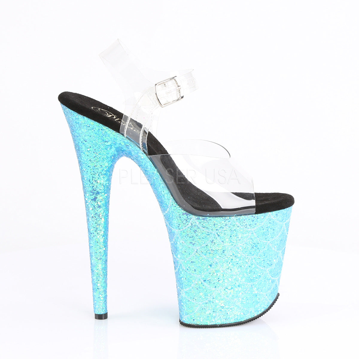 FLAMINGO-808MSLG  Clear/Aqua Multi Glitter