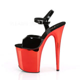 FLAMINGO-809  Black Patent/Red Chrome