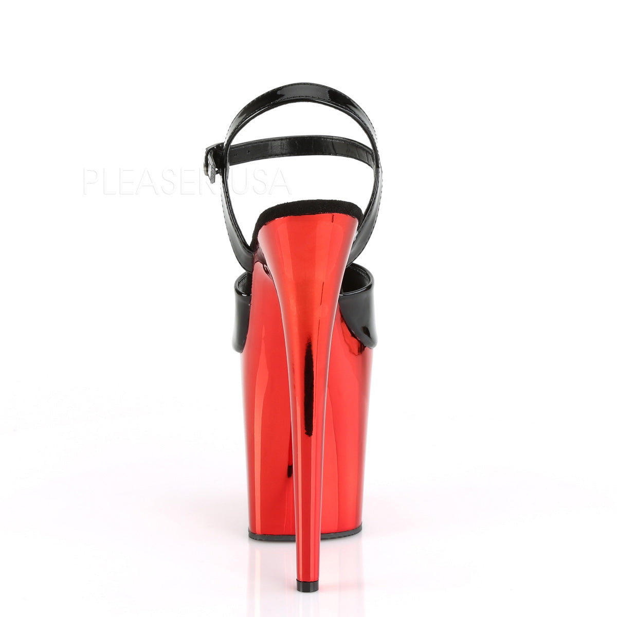 FLAMINGO-809  Black Patent/Red Chrome