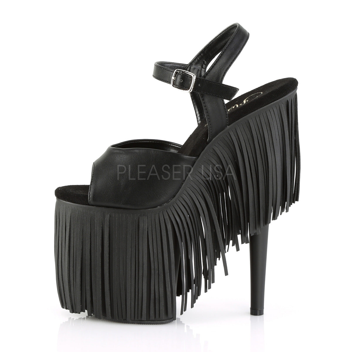 FLAMINGO-809FRG  Black Faux Leather/Black Matte