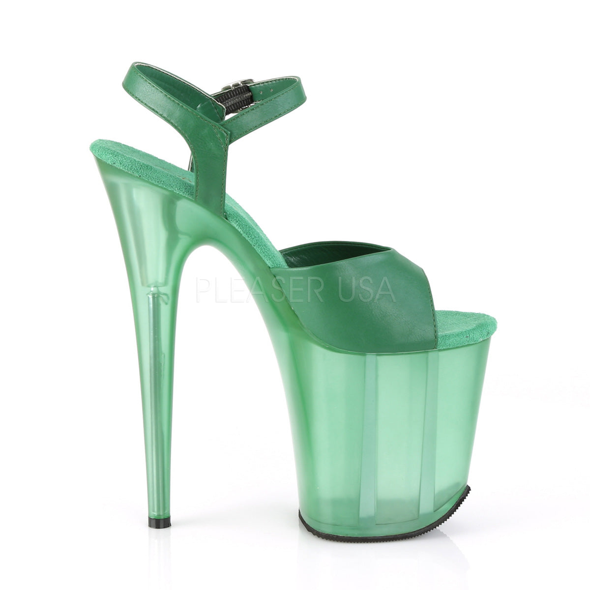 FLAMINGO-809T  Green Faux Leather/Frosted Green