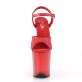 FLAMINGO-809T  Red Faux Leather/Frosted Red