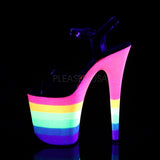 FLAMINGO-809UVRB  Black/Neon Rainbow Glitter