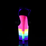 FLAMINGO-809UVRB  Black/Neon Rainbow Glitter