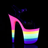 FLAMINGO-809UVRB  Black/Neon Rainbow Glitter