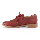 HEPBURN-26  Cherry Red Faux Leather