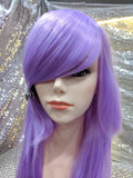 Lavender 40" Straight Heat Resistant Wig With Bangs