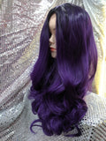 Purple Ombre 22" Wavy Heat Resistant Wig
