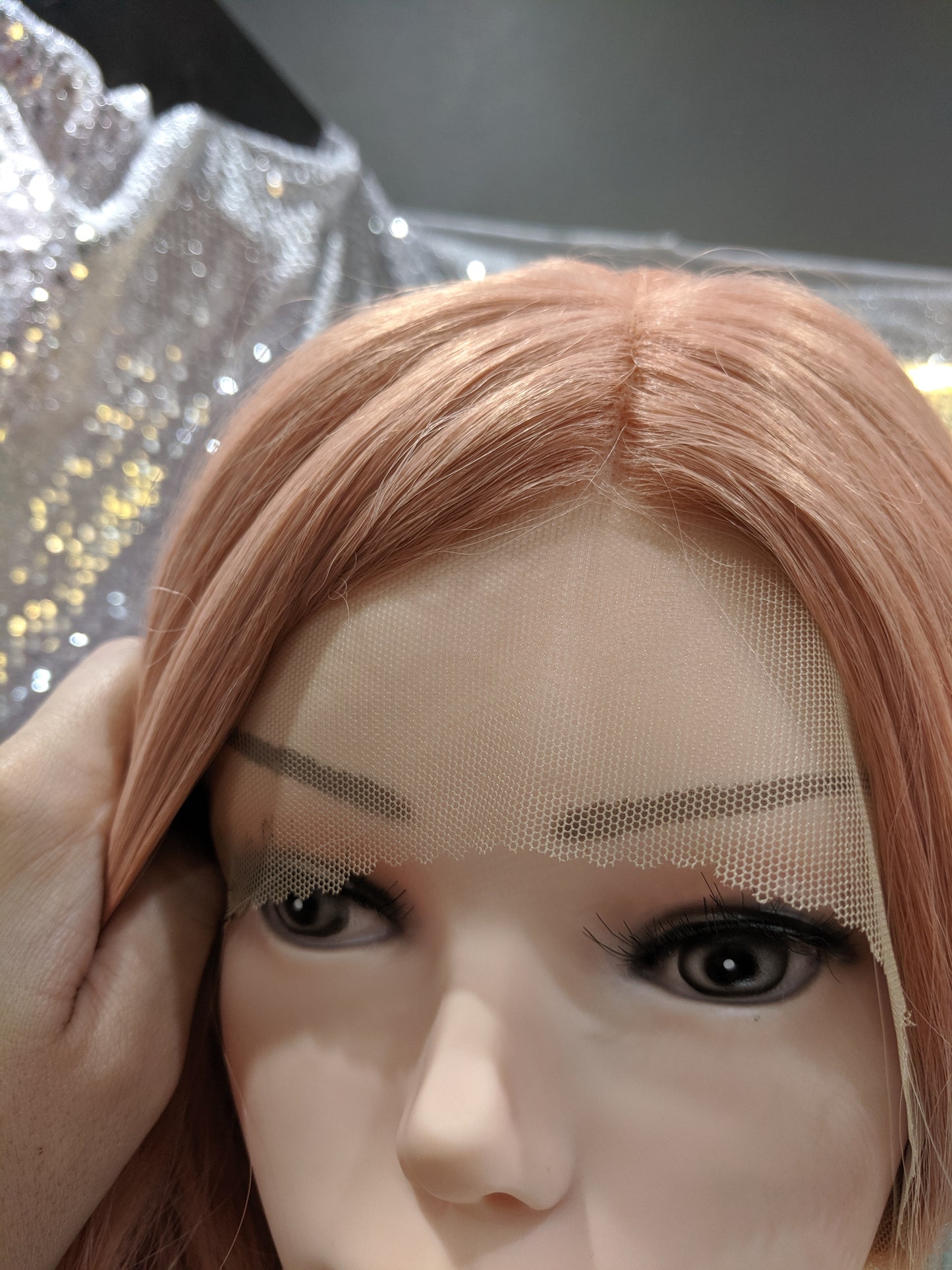 Rose Gold 28" Wavy Heat Resistant Lace Front Wig