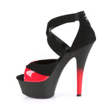 KISS-221  Black Nubuck-Red Patent/Black Matte-Red