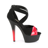 KISS-221  Black Nubuck-Red Patent/Black Matte-Red