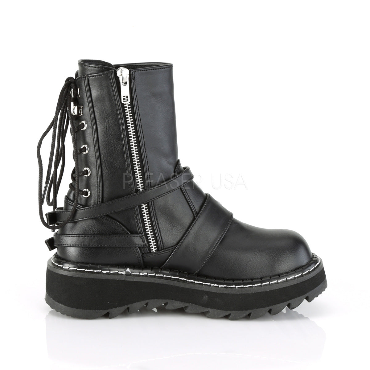 LILITH-210  Black Vegan Leather