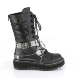 LILITH-271  Black Vegan Leather-Clear PVC