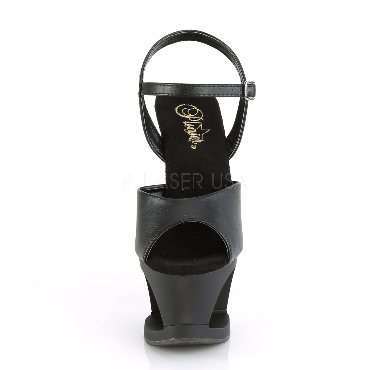 MOON-709  Black Faux Leather/Black Matte