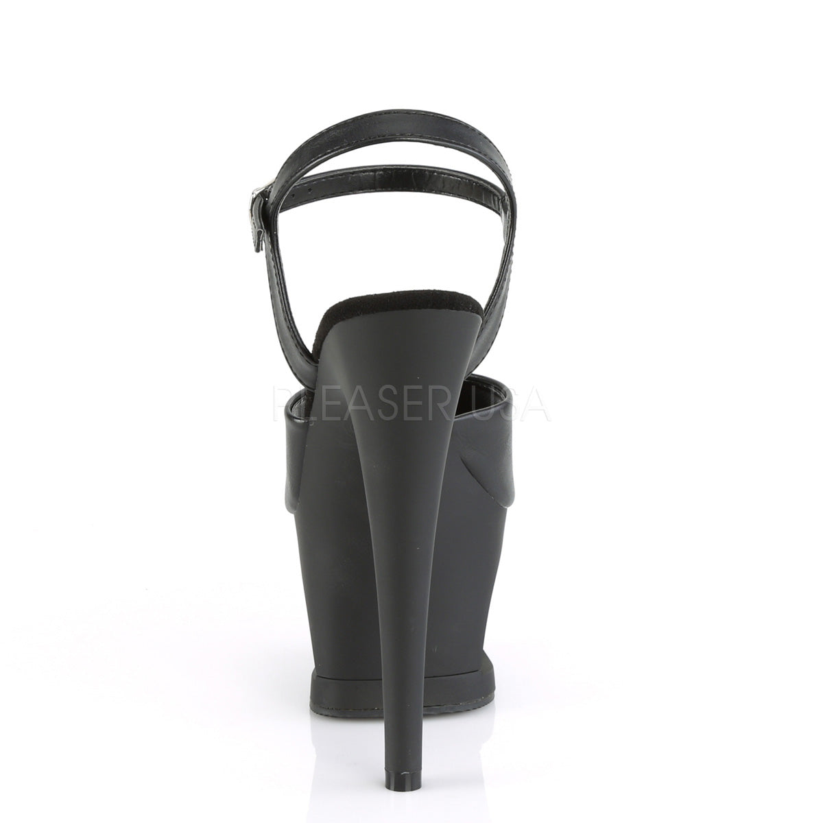 MOON-709  Black Faux Leather/Black Matte