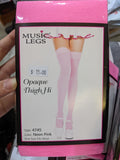 Music Legs Opaque Thigh High Tights 4745
