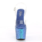 RADIANT-708LG  Clear/Blue Holo Glitter