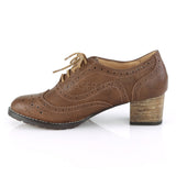 RUSSELL-34  Brown Faux Leather