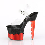 SCALLOP-708-2HGM  Clear/Black-Red Hologram