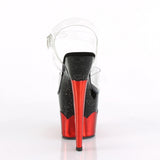 SCALLOP-708-2HGM  Clear/Black-Red Hologram