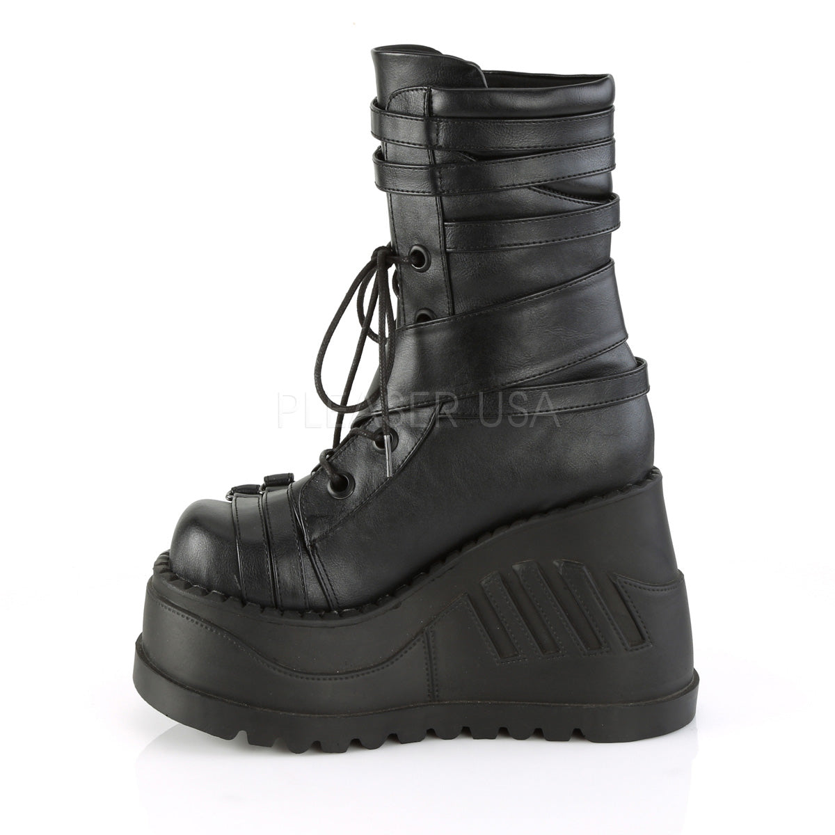 STOMP-26  Black Vegan Leather