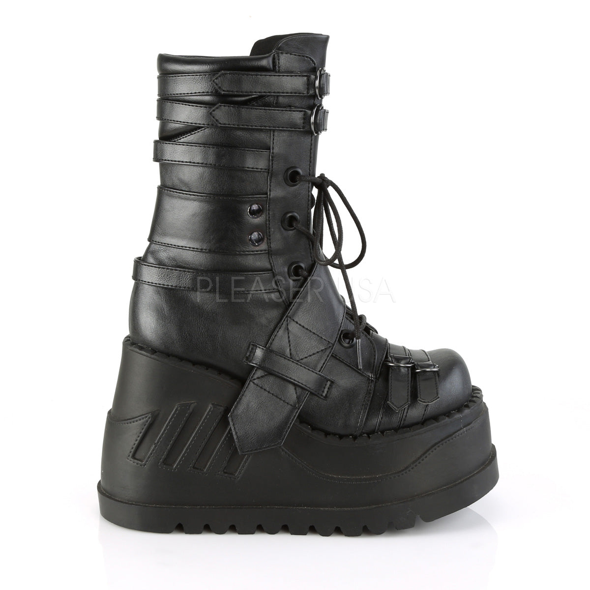 STOMP-26  Black Vegan Leather