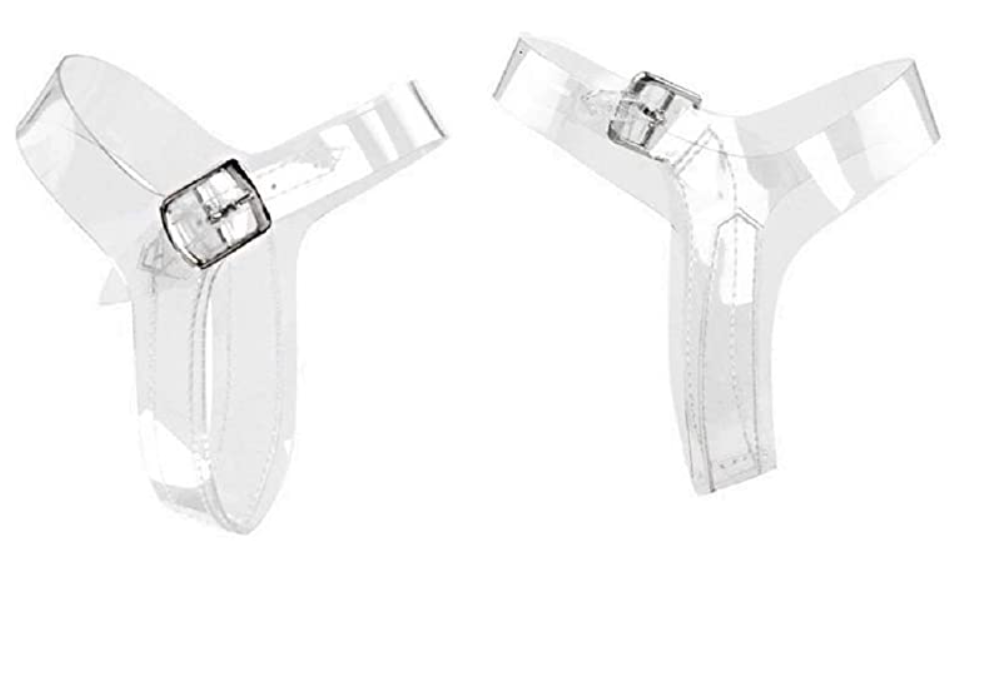 Pleaser Clear Detachable/Reusable Ankle Straps