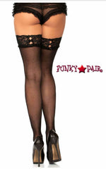 Leg Avenue Sheer Thigh Highs with Lace Top 1946